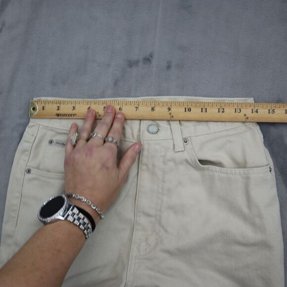 Calvin Klein Jeans Pants Mens 30 White Mid Rise Easy Fit Straight Leg Bottoms - Picture 7 of 16